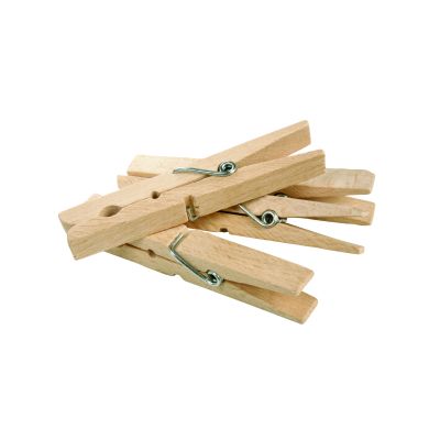 Wooden clothes pegs